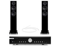Musical Fidelity B1xi Integrated Amplifier with Wharfedale Diamond 12.3 Floorstanding Speakers Pair Black HiFi Package