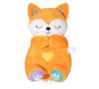 Musical Fox plush- 33x18x10cm Soft Cartoon Stuffed Animal, Cotton Light Up with Breathing Motion and Relaxing Music | Kids Doll for Bedroom, Nursery, Car, Kindergarten, for Chi