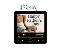 Musical Fridge Magnet for Father’s Day - Allows Custom Photo & Music or Voice Upload - Plays Music - Unique & Heartfelt Gift for Dad - Rechargeable Battery - Ideal Father’s Day Present (FD01)