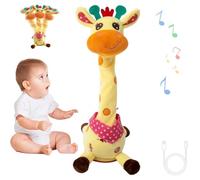 Musical Giraffe Toy - Sings, Dances & Repeats What You Say, Electronic Giraffe Plush Toy, Interactive Mimicking Toy with Recording, Shining LED Lights,for Toddlers 1-3 Years Old