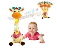 Musical Giraffe Toy, Sings, Dances & Repeats What You Say, Light up Energetic Twisting Dance, Dancing Talking Giraffe Toy, Shining LED Lights, Interactive Voice Imitation