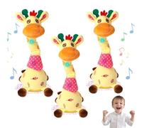 Musical Giraffe Toy - Sings,Dancing Talking Giraffe Toy,Dances & Repeats What You Say,Light up Energetic Twisting Dance,Shining LED Lights, Interactive Voice Imitation (3pcs)