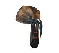 Musical Guitar Print Cycling Headwrap Under Helmet Skull Cap Sweat Wicking Quick Dry for Patriotic Event Gift
