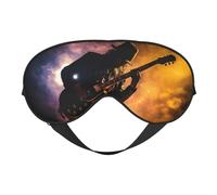 Musical Guitar Print Eye Mask,Silk-Like Sleep Mask,Night Sleeping Mask for Men Women,for Sleep Relaxation