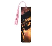Musical Guitar Print Wooden Bookmarks Tassel Bookmark Book Marks Reading Accessories,for Book Lovers Teachers