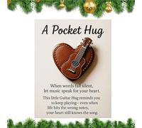 Musical Hug - Motivational Acrylic Souvenir, Positive Message Card, Flat Acrylic Design with Uplifting Quote, Compact Keepsake Decor Easy Carry, Creative Instrument Lover Gift for Holidays Event