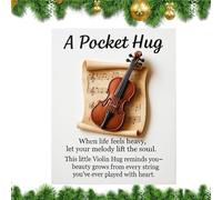 Musical Hug - Motivational Acrylic Souvenir, Positive Message Card, Flat Acrylic Design with Uplifting Quote, Compact Keepsake Decor Easy Carry, Creative Instrument Lover Gift for Holidays Event