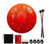 Musical Instrument: 6 Inch Chakra Rain Drum with Ergonomic Grip and Pure Sound(B)