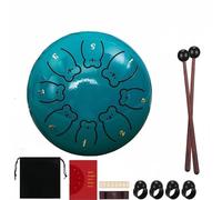 Musical Instrument: 6 Inch Chakra Rain Drum with Ergonomic Grip and Pure Sound(F)