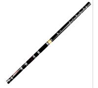 musical instrument， C D E F G Key Separable Black Bamboo Flute with Transparent Line Musical Instrument Beginner(C Key)