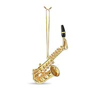 Musical Instrument Christmas Ornament (4.5 Gold Saxophone) by Broadway Gifts