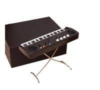 Musical Instrument Decorations Handmade Wooden Musical Instruments Collection Decorative Ornaments Mini Electronic Organ Miniature Model Decoration(9cm)