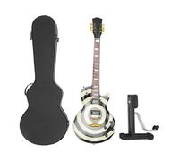 Musical Instrument Decorations Miniature Guitar Model Simulation Innovative Black White Circle Wooden For Collection