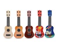 musical instrument decorations Ukulele 4-string mini guitar creative unique miniature metal crafts classical model jewelry cute decoration portable mini accessories musical instrument (Color : 2)
