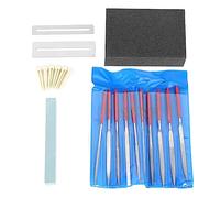 Musical Instrument DIY Polishing Tool Set, Guitar Sanding and Grinding Kit with Sharpening File Sanding Stone Sponge Block String Peg for Guitar Ukulele Violin Saxophone