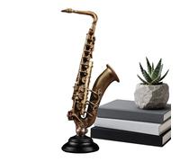 Musical Instrument Figures as Decoration and Collector's Item - Collectable Vintage Simulation Instrument Models - Small Figures of Saxophone and Violin for the Desk - For Birthday Christmas Musical