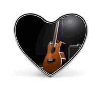 Musical Instrument Guitar Button Pin Design Your Own Personalized Pin Cute Button Badge Exquisite Heart Badge Fashion Brooch Metal Decorative Lapel Pins for Hat Clothes Backpack