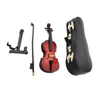 Musical Instrument Model 14cm Wooden Miniature Cello Replica Musical Instrument Model with Case, Musical Ornaments