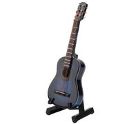 Musical Instrument Model Home Decor 10/14cm Mini Classical Guitar Model Blue/Brown Miniature Musical Instrument Ornaments Craft Decoration(Blue,14cm)