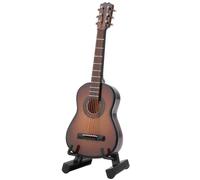 Musical Instrument Model Home Decor 10/14cm Mini Classical Guitar Model Blue/Brown Miniature Musical Instrument Ornaments Craft Decoration(Brown,10cm)