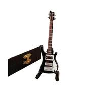 Musical Instrument Model Home Decor Mini Guitar Miniature Model Electric Guitar Model Customized Wooden Mini Ukulele Bass Musical Instrument Ornaments(10cm C)