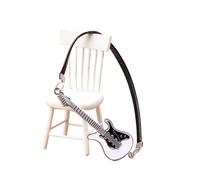 Musical instrument model kits Mini Metal Violin Instrument Simulation Popular Guitar Miniature Home Scene Model Decor Accessories(White)