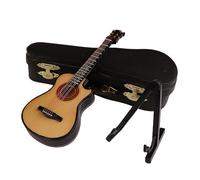 Musical Instrument Models 10cm Mini Classical Guitar Wooden Miniature Guitar Model Guitar Decoration Decor For Bedroom Living Room(E)