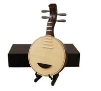 Musical Instrument Models 14cm Miniature Yueqin Model With Stand And Case Mini Chinese Traditional Musical Instrument Ornaments(14cm)
