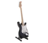 Musical Instrument Models 17cm Mini Electric Guitar With Holder Model Black Music Room Decor Miniature Guitar