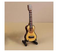 Musical Instrument Models 8/10/12cm Wooden Miniature Guitar/Ukulele/Bass Model Mini Musical Instrument Multiple Models Available(10cm X)