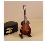 Musical Instrument Models 8/10/12cm Wooden Miniature Guitar/Ukulele/Bass Model Mini Musical Instrument Multiple Models Available(10cm G)