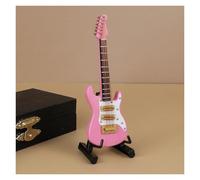 Musical Instrument Models 8/10/12cm Wooden Miniature Guitar/Ukulele/Bass Model Mini Musical Instrument Multiple Models Available(10cm Q)