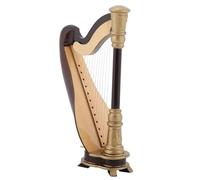 Musical Instrument Models 9/14/16/25cm Wooden Miniature Harp With Gift Case Mini Instrument Model Musical Ornaments(25cm)