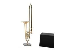 Musical Instrument Models 9cm/11cm/14cm/30cm Miniature Copper Trombone Model Mini Musical Instrument Decoration(9cm)