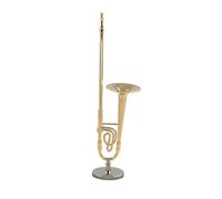 Musical Instrument Models 9cm/11cm/14cm/30cm Miniature Copper Trombone Model Mini Musical Instrument Decoration(14cm)