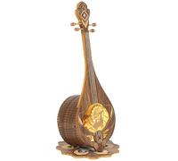 Musical Instrument Models Dunhuang Pipa Woodcarving Lamp Music Box Multifunctional 3D Stereo Musical Instrument Model Night Light