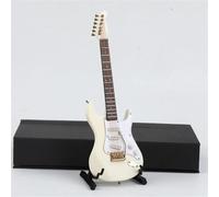 Musical Instrument Models Mini Guitar Four Colors And Size Electric Guitar Model With Case And Stand Popurlar Strings Instrument Design(White,10cm)
