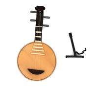 Musical Instrument Models Mini Moon Harp Model With Case Guitar Musical Instrument Accessories Decoration(20cm)