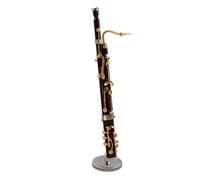 Musical Instrument Models Miniature Copper Bassoon Model With Stand Musical Instrument Accessories And Decorations(Red 15cm)