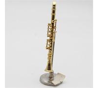 Musical Instrument Models Miniature Copper Musical Instruments Saxophone And Horn Scene Shooting Decoration(C)