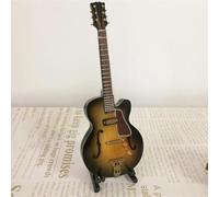 Musical Instrument Models Miniature Musical Instruments Ornament 18cm Miniature Wooden Acoustic Electric Guitar Model Instrument(U)