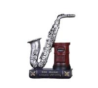 Musical instrument models Saxophone Instrument Model Ornaments Office Study Decorations Creative Pen Holder Ornaments(Silver)