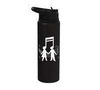 Musical Instrument Musician Quarter Note Music Notes Stainless Steel Insulated Water Bottle