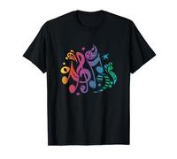 Musical Instrument Notes Rainbow Musical Notes Music T-Shirt