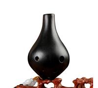 Musical Instrument,Ocarina Instrument, Ocarina ,ocarina instrument, Porcelain Pottery Ocarina Flute 6 Holes Alto ACeramiInstrument Black Ocarina Flute