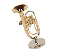 Musical Instrument Ornaments Euphonium Model Copper Gilded Musical Instrument Ornaments(6 cm)
