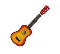 Musical Instrument Ornaments Set 6-string small bass ukulele craft musical instrument mini guitar small miniature wooden handmade jewelry ornament model (Color : B)