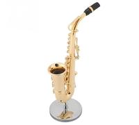 Musical Instrument Ornaments Set Alto saxophone handicraft musical instrument decoration European light luxury musical instrument ornaments with bracket and shell plating