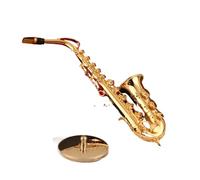 Musical Instrument Ornaments Set Alto Saxophone Micro Instrument Mini Cute Decoration Creative Model Crafts Unique Accessories Carry Saxophone (Size : 16)