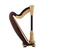 Musical Instrument Ornaments Set Brass gold-plated small decoration trumpet trombone harp flute model mini small musical instrument exquisite miniature (Color : 2)